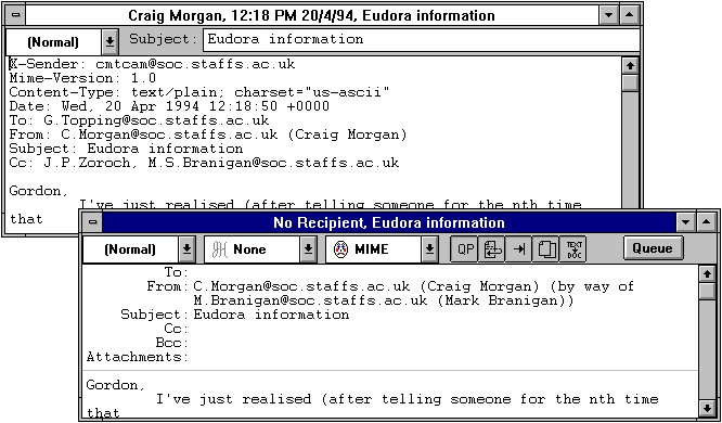 Redirect in Eudora